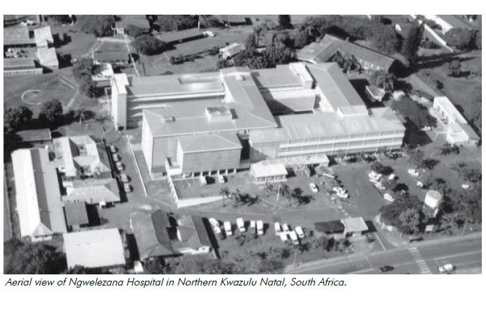 Aerial view of Ngwelezana Hospital in Northern Kwazulu Natal, South Africa.