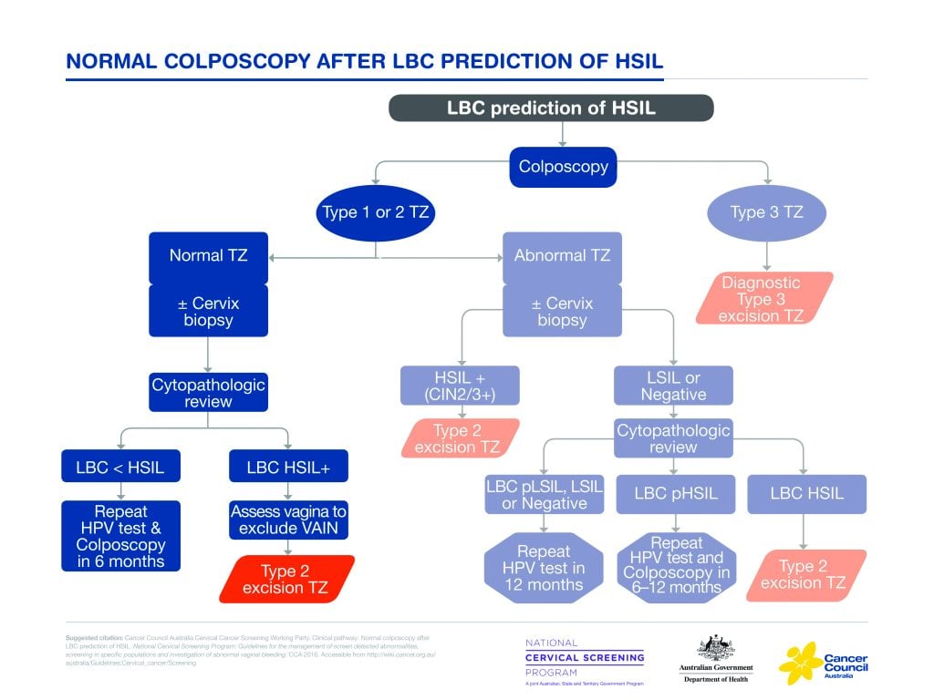 Figure 1. Normal colposcopy after LBC prediction of HSIL.