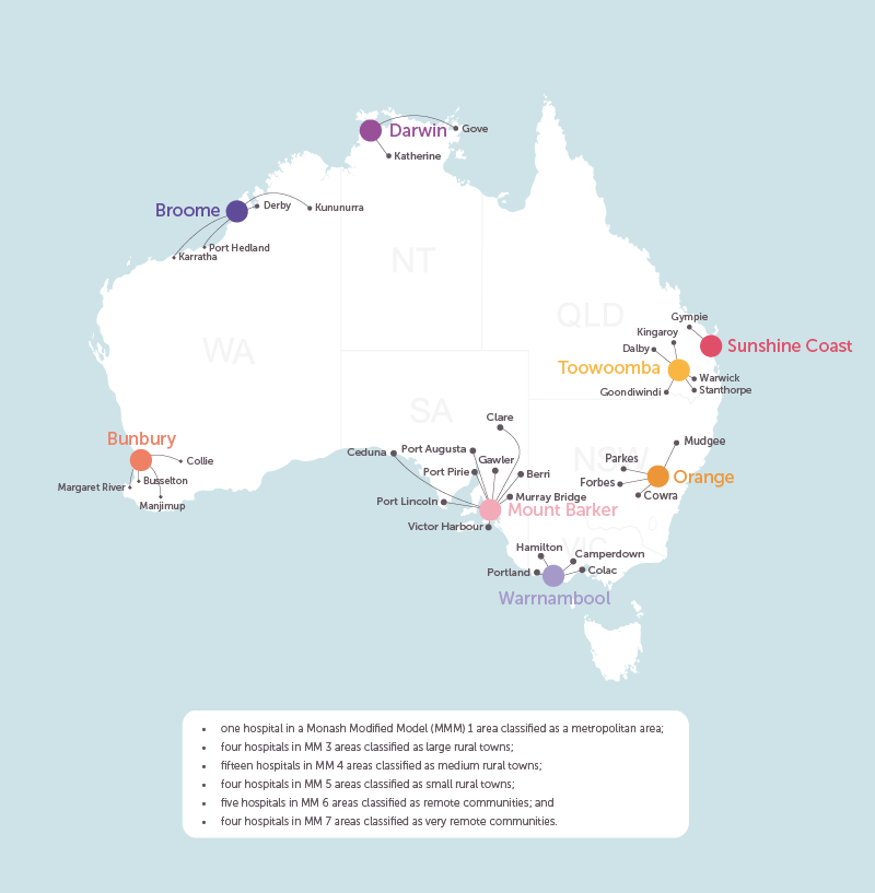 Map displaying OGET sites across Australia.