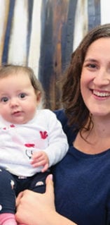 Marie and her baby. Marie expressed breast milk antenatally.