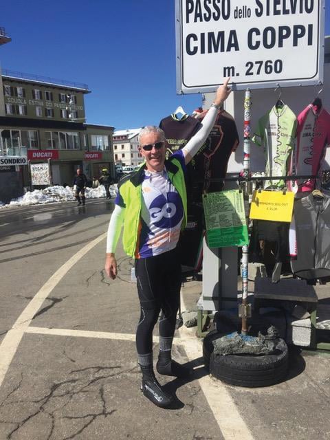 Prof Michael Quinn in Italy during the Giro d’Italia.