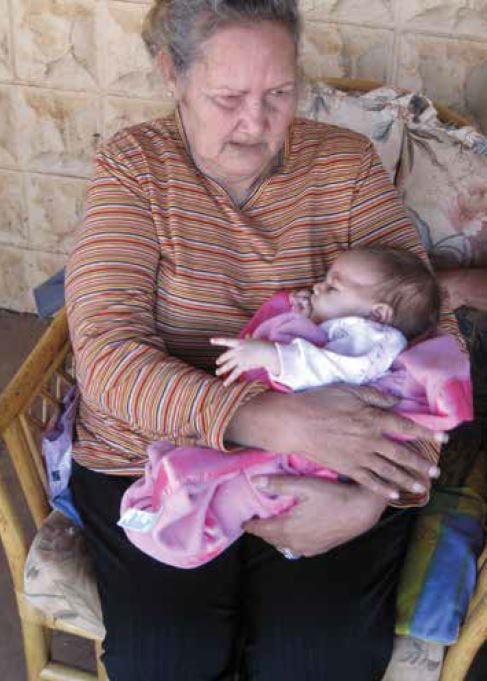 Raven Sky lives at Kardaloo Farm, a small Aboriginal community about 45 minutes drive from Mullewa, she is being held by her grandmother.