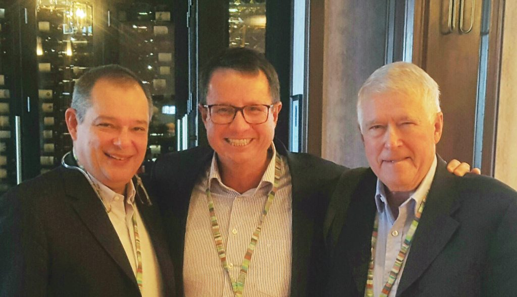 RANZCOG Prof Steve Robson with FIGO President-elect, Dr Carlos Fuchtner (left), and Society of Obstetricians and Gynaecologists of Canada (SOGC) past-President, Dr Andre Lalonde (right).