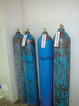 CO2 cylinders.