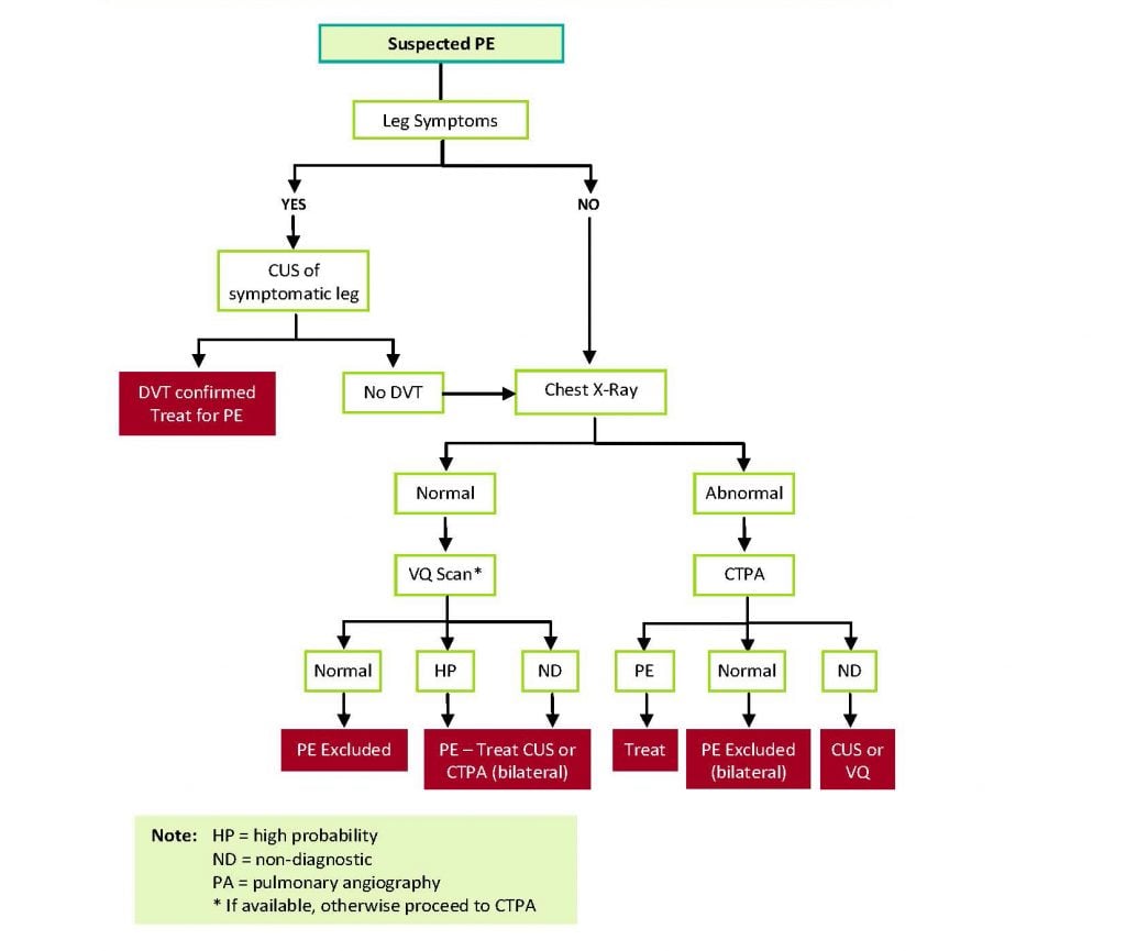 Figure 1. Diagnostic algorithm for PE in pregnancy.