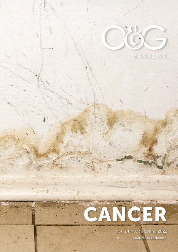 Cover image of Cancer issue showing mould growing over a wall in a house
