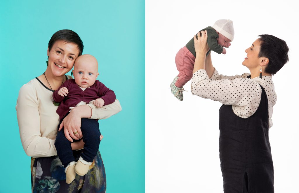 RANZCOG Fellow Dr Sarah Te Whaiti photographed holding her children