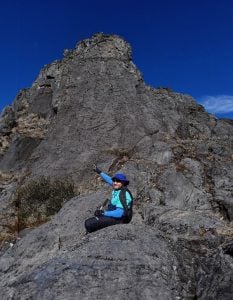 Ascending the summit of Mt Wilhelm